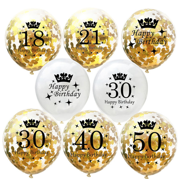 5pc Inflatable Confetti Balloons 12 Inches